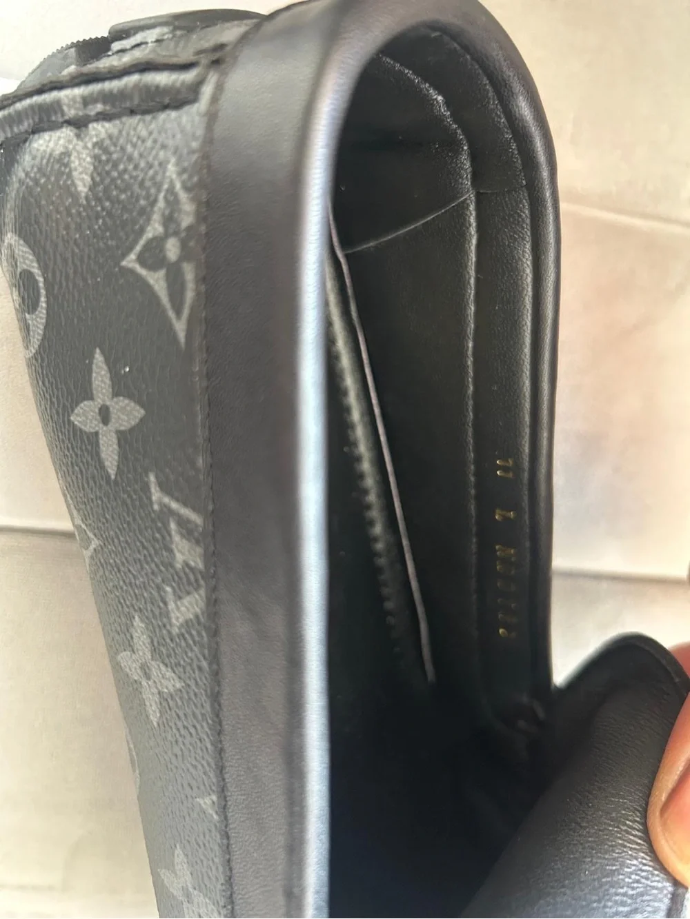 Louis Vuitton Black Monogram Heel Cap with Subtle Logo